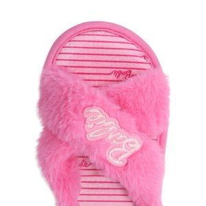 NWT! Barbie Youth Girls Fuzzy Slippers